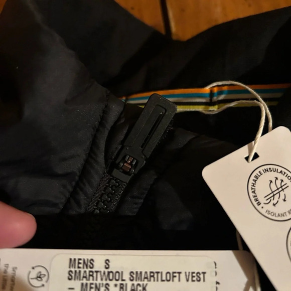 Smartwool Men’s Size S Small Smartloft Vest Black Merino Wool Running NWT - Picture 7 of 15